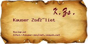 Kauser Zsüliet névjegykártya